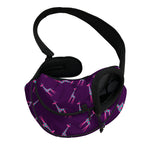 Purple And Teal Giraffe Pattern Print Pet Sling Carrier