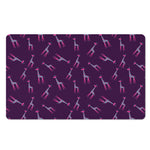 Purple And Teal Giraffe Pattern Print Polyester Doormat