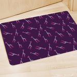 Purple And Teal Giraffe Pattern Print Polyester Doormat