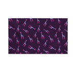 Purple And Teal Giraffe Pattern Print Polyester Flag
