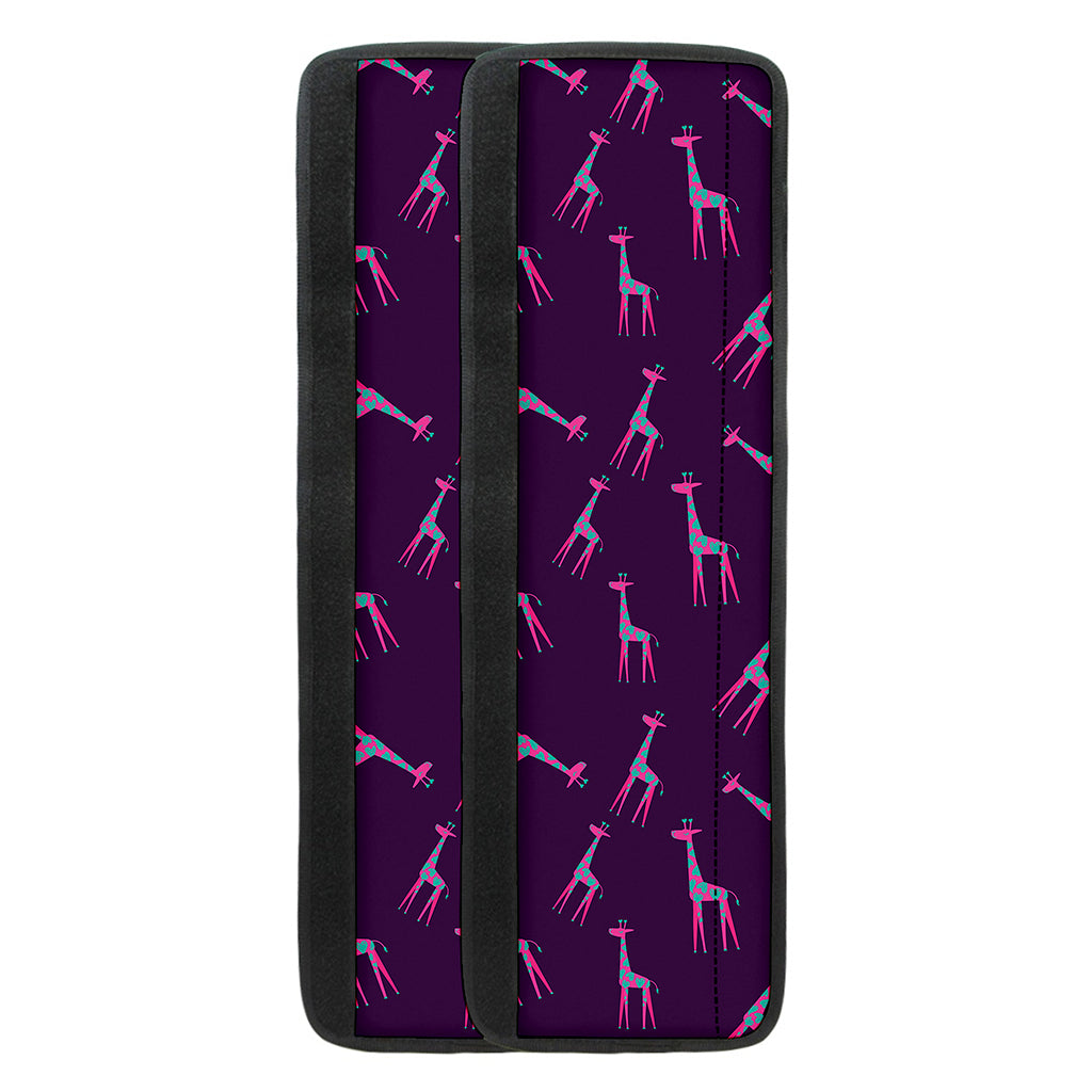 Purple And Teal Giraffe Pattern Print Refrigerator Handle Covers