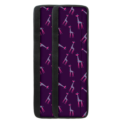Purple And Teal Giraffe Pattern Print Refrigerator Handle Covers