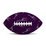 Purple And Teal Giraffe Pattern Print Rugby Ball