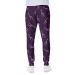 Purple And Teal Giraffe Pattern Print Scuba Joggers