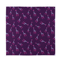 Purple And Teal Giraffe Pattern Print Silk Bandana