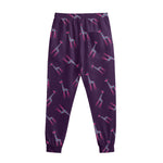 Purple And Teal Giraffe Pattern Print Sweatpants