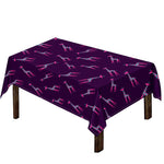 Purple And Teal Giraffe Pattern Print Tablecloth