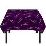 Purple And Teal Giraffe Pattern Print Tablecloth