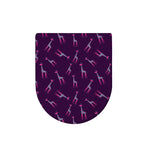 Purple And Teal Giraffe Pattern Print Toilet Lid Cover