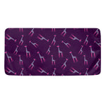 Purple And Teal Giraffe Pattern Print Towel