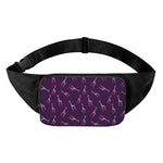Purple And Teal Giraffe Pattern Print Waist Bag