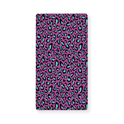 Purple And Teal Leopard Pattern Print Baby Crib Sheet