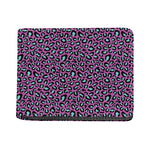 Purple And Teal Leopard Pattern Print Bifold Wallet