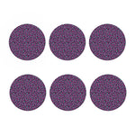 Purple And Teal Leopard Pattern Print Coaster Set