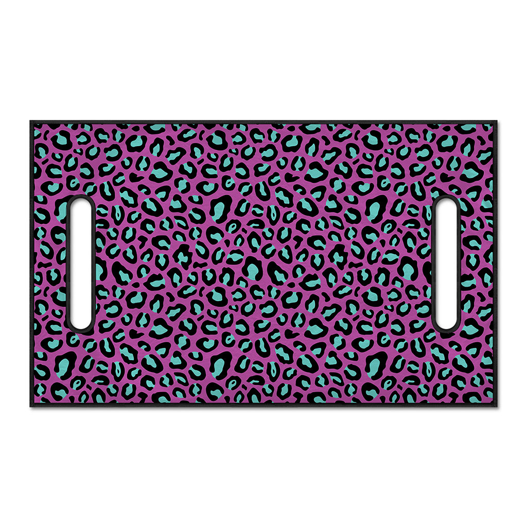 Purple And Teal Leopard Pattern Print Golf Cart Seat Cover