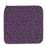Purple And Teal Leopard Pattern Print Hand Towel