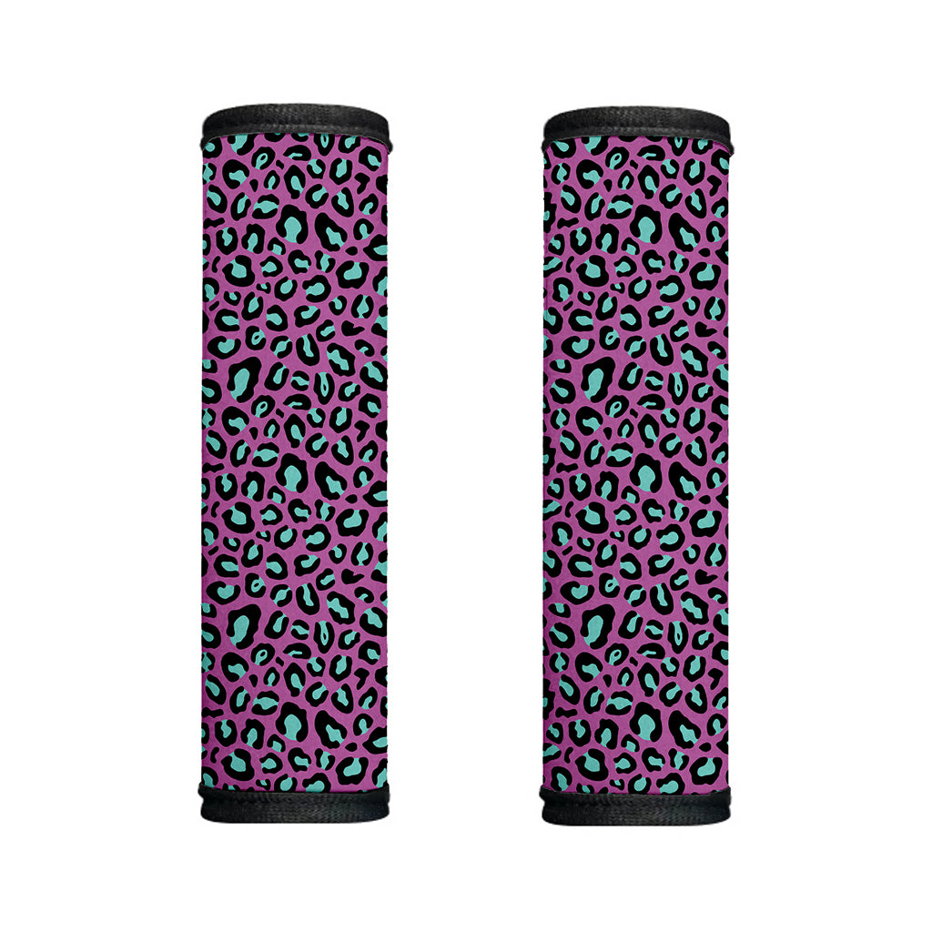 Purple And Teal Leopard Pattern Print Handle Covers