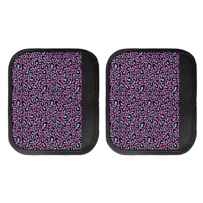 Purple And Teal Leopard Pattern Print Handle Covers
