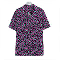 Purple And Teal Leopard Pattern Print Hawaiian Shirt
