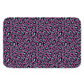 Purple And Teal Leopard Pattern Print Indoor Door Mat