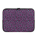 Purple And Teal Leopard Pattern Print Laptop Sleeve