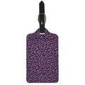 Purple And Teal Leopard Pattern Print Luggage Tag