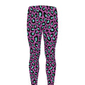 Purple And Teal Leopard Pattern Print Men's Leggings