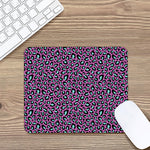 Purple And Teal Leopard Pattern Print Mouse Pad