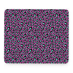 Purple And Teal Leopard Pattern Print Mouse Pad