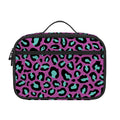 Purple And Teal Leopard Pattern Print Portable Lunch Bag