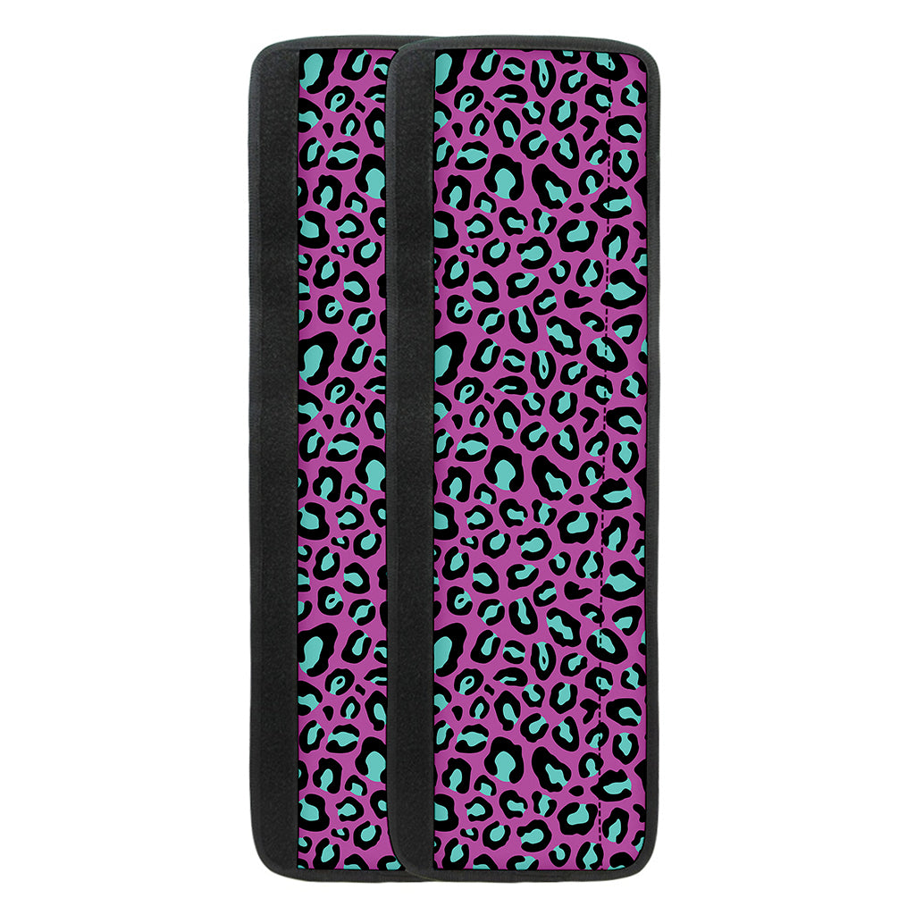 Purple And Teal Leopard Pattern Print Refrigerator Handle Covers