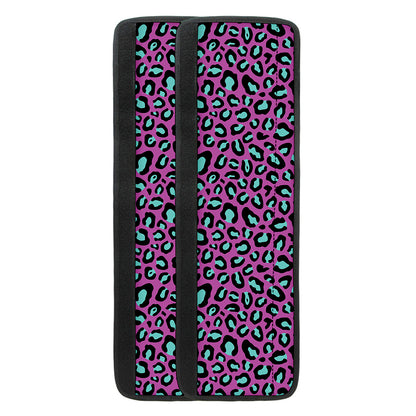 Purple And Teal Leopard Pattern Print Refrigerator Handle Covers