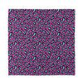 Purple And Teal Leopard Pattern Print Silk Bandana
