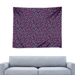 Purple And Teal Leopard Pattern Print Tapestry