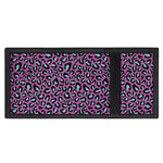 Purple And Teal Leopard Pattern Print Trifold Wallet