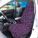 Purple And Teal Leopard Pattern Print Waterproof Car Seat Cover