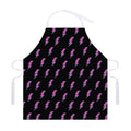 Purple And Teal Lightning Pattern Print Adjustable Apron