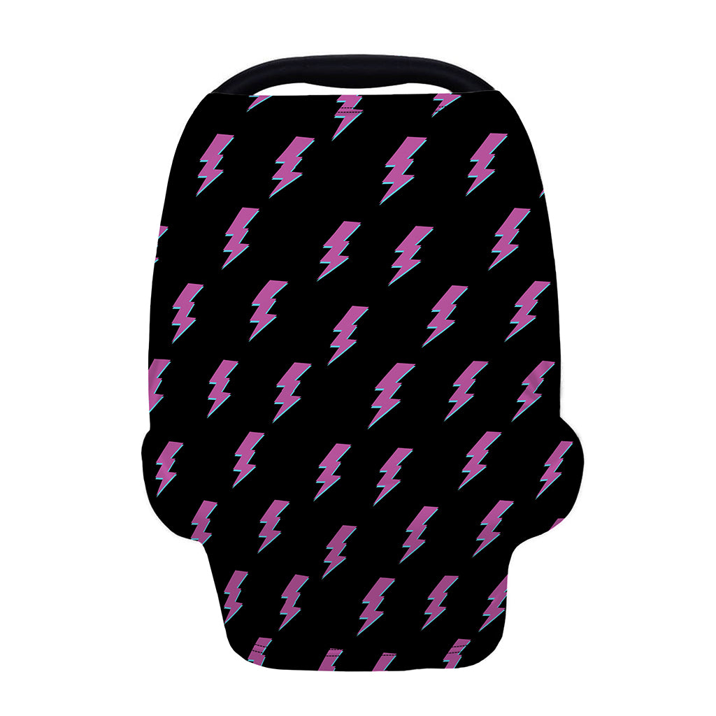 Purple And Teal Lightning Pattern Print Baby Seat Cover