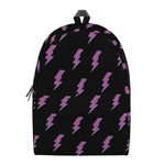Purple And Teal Lightning Pattern Print Backpack