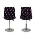 Purple And Teal Lightning Pattern Print Bar Stool Covers
