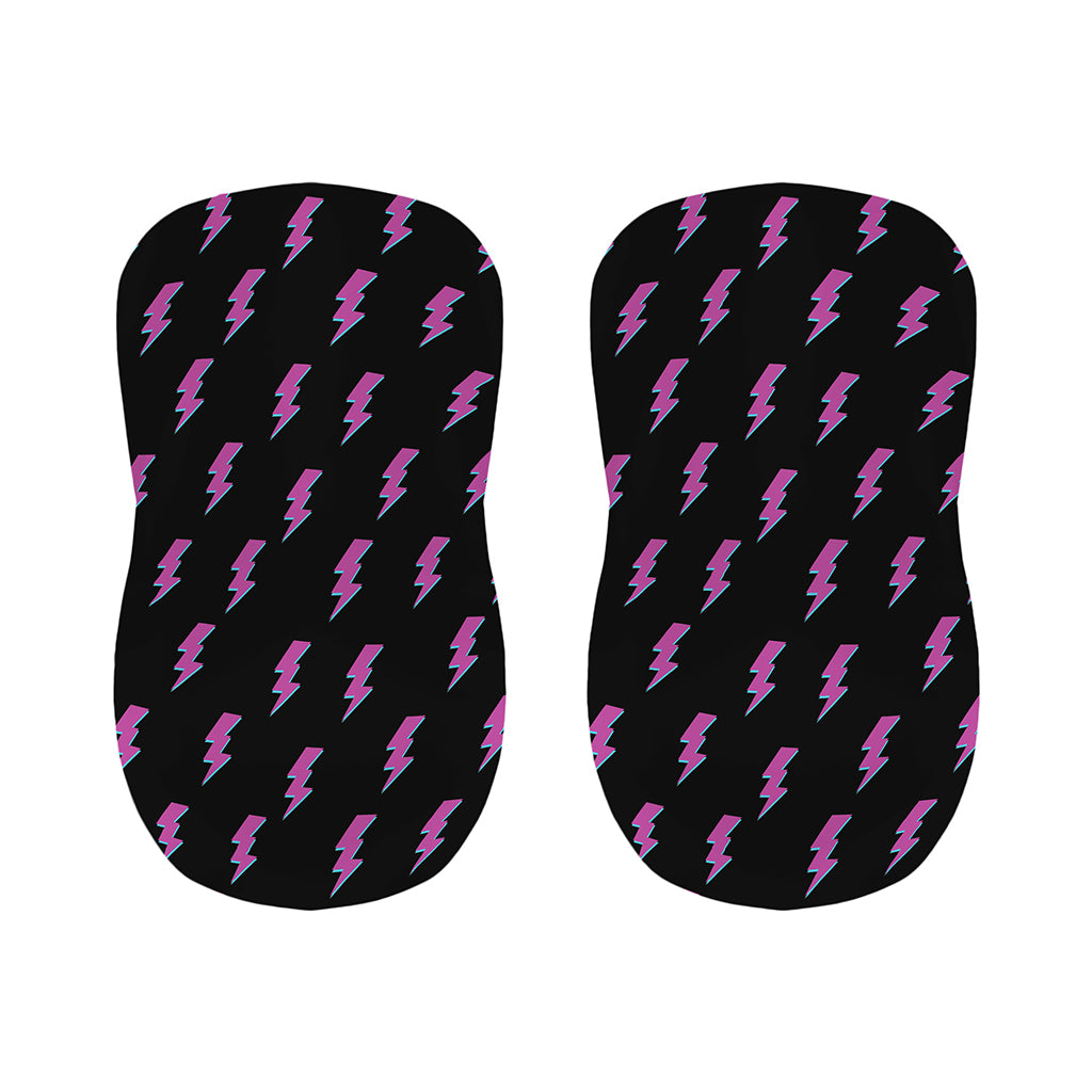 Purple And Teal Lightning Pattern Print Bar Stool Covers