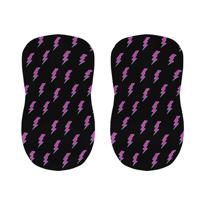 Purple And Teal Lightning Pattern Print Bar Stool Covers