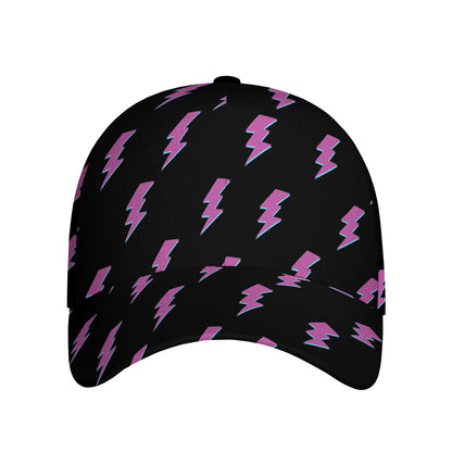 Purple And Teal Lightning Pattern Print Baseball Cap