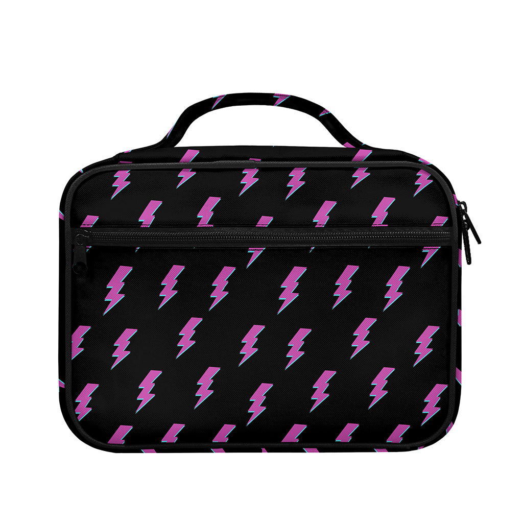 Purple And Teal Lightning Pattern Print Briefcase Bible Bag