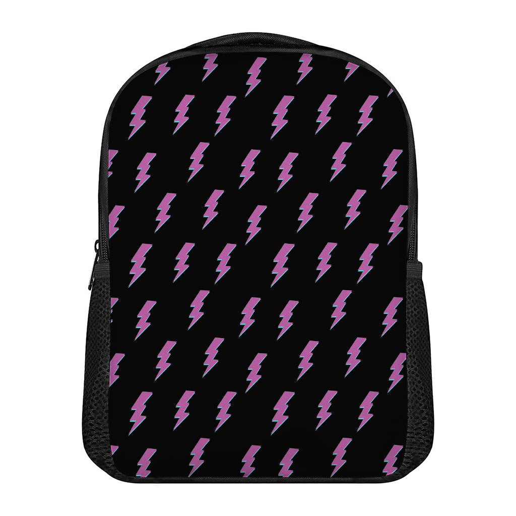 Purple And Teal Lightning Pattern Print Casual Backpack