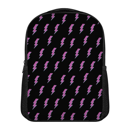 Purple And Teal Lightning Pattern Print Casual Backpack
