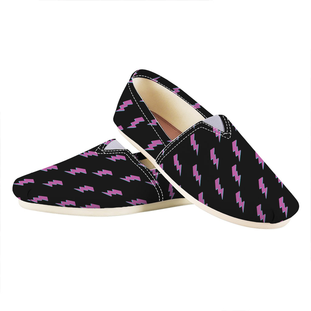 Purple And Teal Lightning Pattern Print Casual Shoes