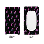 Purple And Teal Lightning Pattern Print Changing Pad Cover