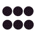 Purple And Teal Lightning Pattern Print Coaster Set