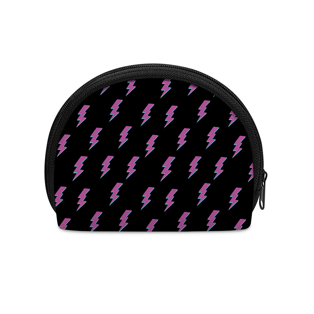 Purple And Teal Lightning Pattern Print Coin Purse